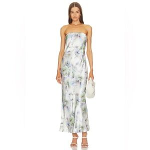 Bec+Bridge Moondance Strapless Dress in Watercolor Floral Size US 2 AUS 6 XS